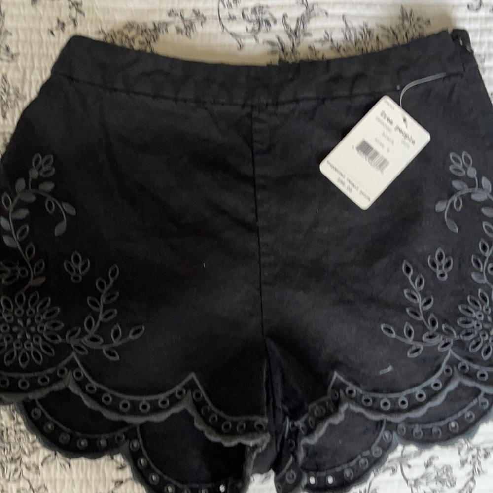 Free people black shorts NWT side-zip